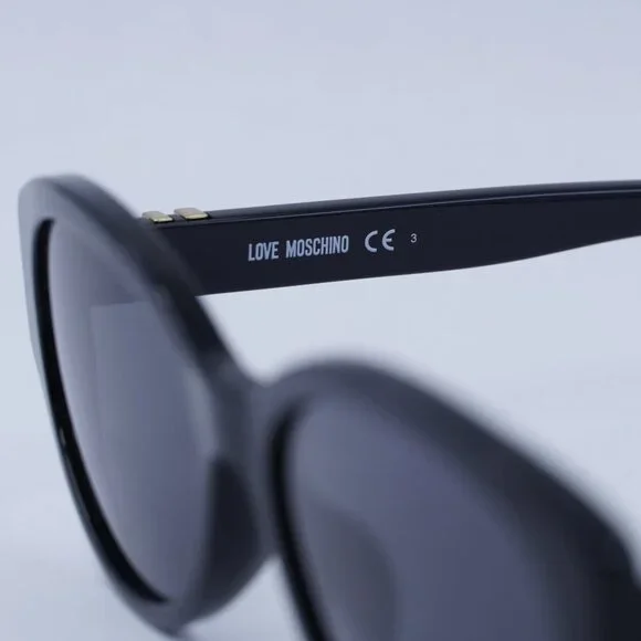 Moschino MOL014/G/S 0807 IR Sunglasses - Black Frame, Grey Lenses